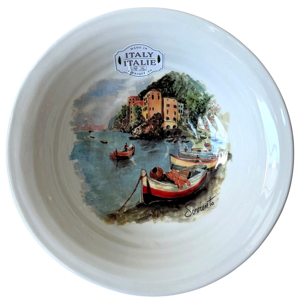 Ceramica Cuore Seaside Village Serving Bowl SORRENTO 10.5in Made in Italy New